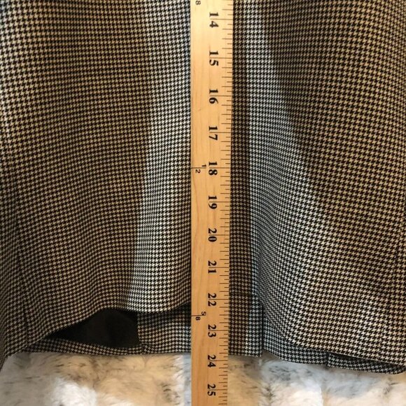 Chaps Women's Houndstooth 100% Wool Blazer Size 8 Black/White - Picture 7 of 8